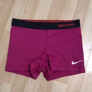 pink nike pro spandex